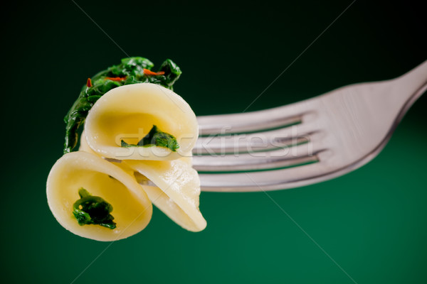 Italienisch Gericht Pasta Raum Gabel Tapete Stock foto © Francesco83