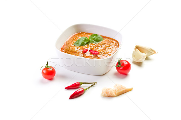 Sicilian Pesto with chili on white Stock photo © Francesco83