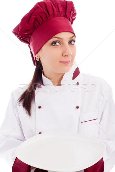 Сток-фото: повар · блюдо · фото · женщины · ресторан