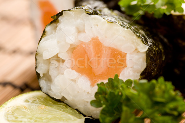 Sushi sashimi fotografie alimente dreptunghiular Imagine de stoc © Francesco83