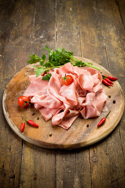 Mortadella slices with red pepper Stock photo © Francesco83