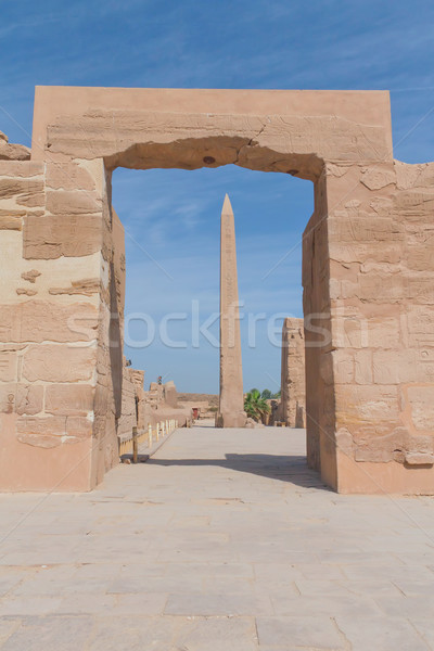 Templu luxor Egipt vedere constructii perete Imagine de stoc © frank11