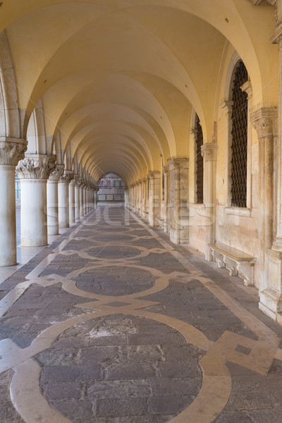 Arcade and vaults of Ducal Palace in Venice Stock photo © frank11