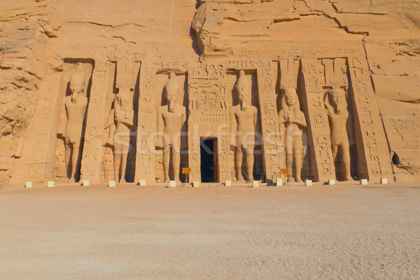 Temple of Hathor, dedicated to the wife of Ramses II, wife Nefer Stock photo © frank11