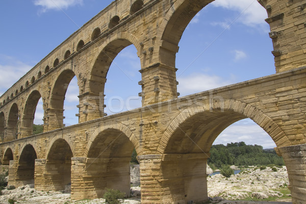 General view of the Pont du Gard (France) Stock photo © frank11