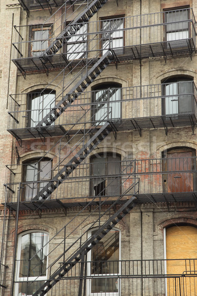 Altbau Freien Treppe New York City USA Haus Stock foto © frank11