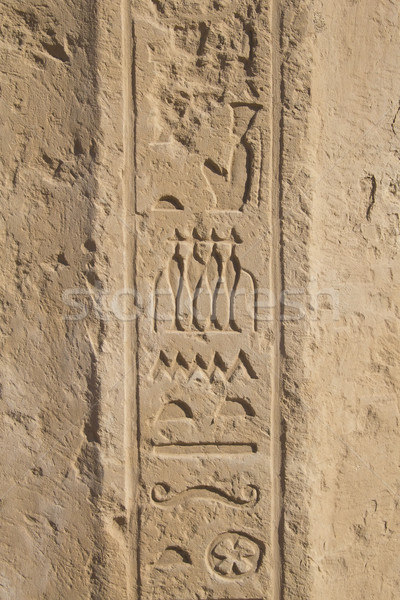 Old egypt hieroglyphs carved on the stone  Stock photo © frank11