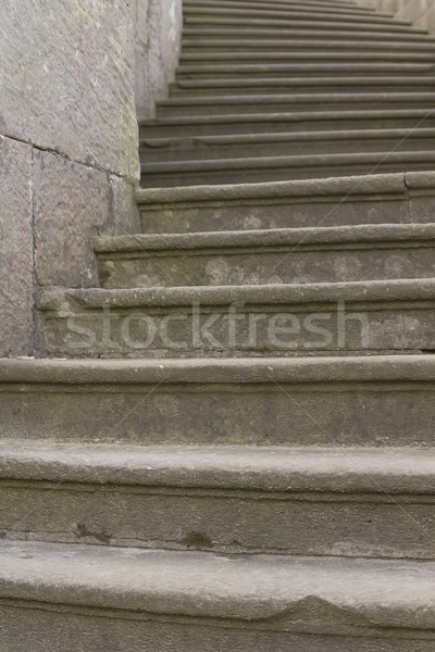 Oude barok steen stappen textuur gebouw Stockfoto © frank11