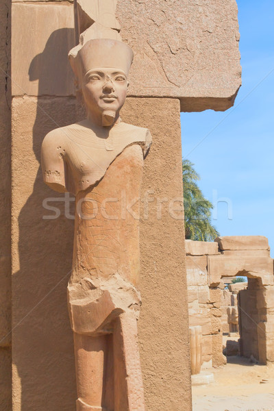 Kő szobor templom Luxor Egyiptom függőlegesen Stock fotó © frank11