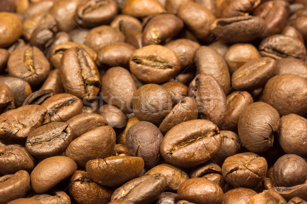 Kaffeebohnen Ansicht Makro Textur Essen Kaffee Stock foto © frank11