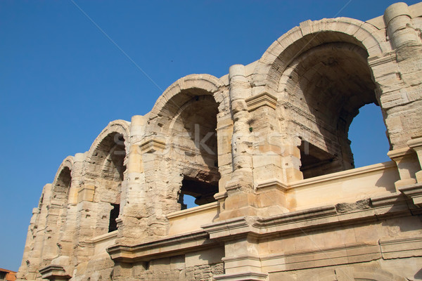 Római aréna Franciaország kilátás antik amfiteátrum Stock fotó © frank11
