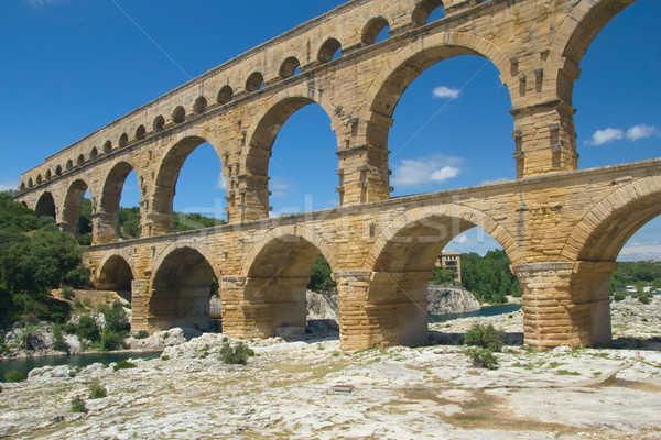 General view of the Pont du Gard (France) Stock photo © frank11
