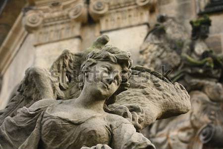 Detail of Baroque sculpture of mother and child Stock photo © frank11
