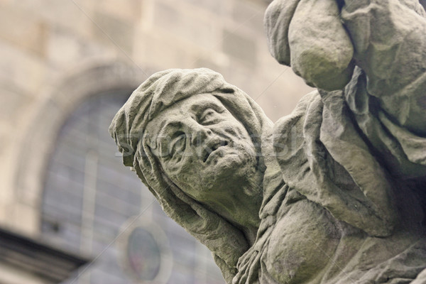 Stock photo: Unique baroque statue depicting avarice