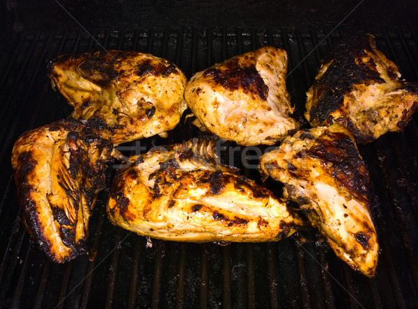 Fresche pollo alla griglia seni barbecue ristorante pollo Foto d'archivio © Frankljr
