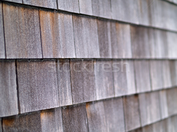 Wood Tile Wall on the Outside of a House Stock photo © Frankljr