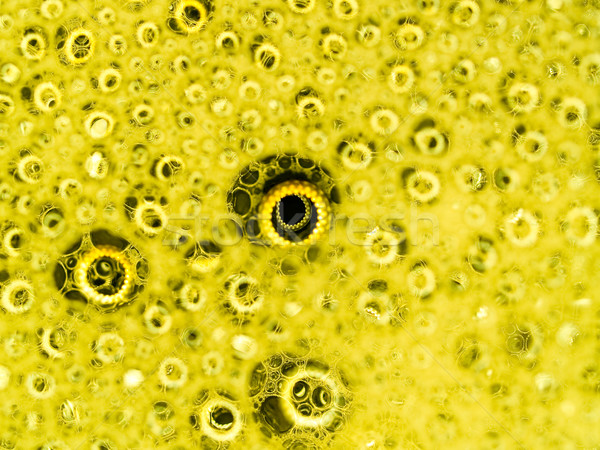 мыльные пузыри Размышления макроса желтый Сток-фото © Frankljr