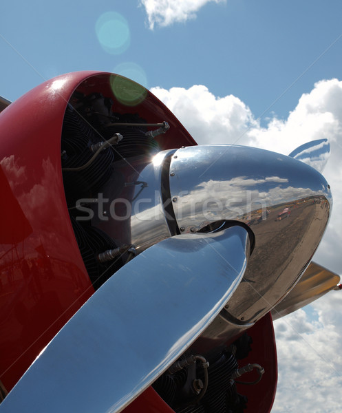Hélice motor pormenor avião avião Foto stock © Frankljr
