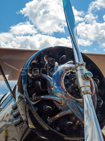 Propeller gép közelkép részlet repülőgép repülőgép Stock fotó © Frankljr
