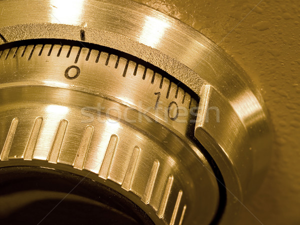 Closeup of a Safe Vault Combination Spinner Stock photo © Frankljr