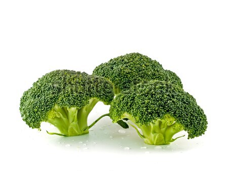 Fresh, Raw, Green Broccoli Pieces, Cut and Ready to Eat Stock photo © Frankljr