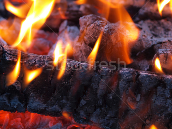 Vlammen textuur brand natuur rook Stockfoto © Frankljr