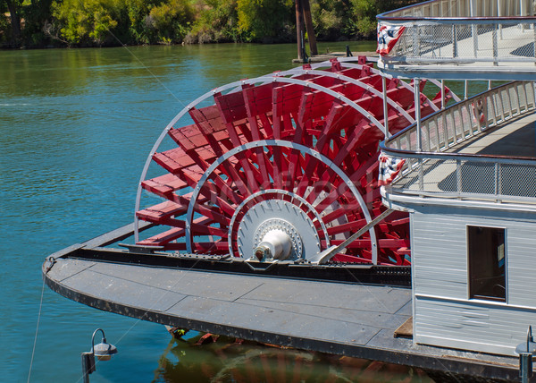 Red Riverboat Paddle Wheel Stock photo © Frankljr