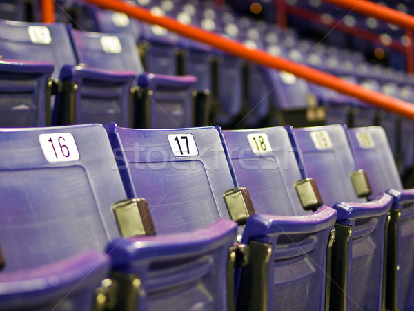 Blue Folding Seats at an Indoor Sports Arena Stock photo © Frankljr