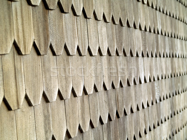 Wood Tile Wall on the Outside of a House Stock photo © Frankljr
