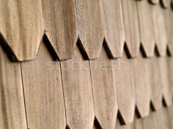 Wood Tile Wall on the Outside of a House Stock photo © Frankljr