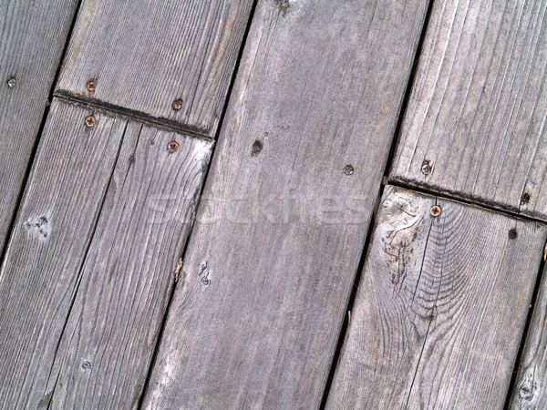 Wood Deck Close Up with Wood Grain and Screws Stock photo © Frankljr