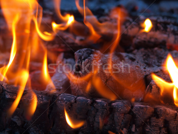 Vlammen textuur brand natuur rook Stockfoto © Frankljr