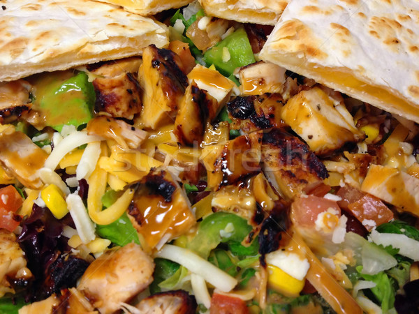 Fresh Southwestern Style Salad with Cheese Quesadilla Stock photo © Frankljr