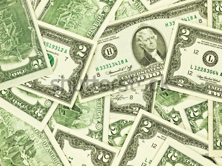 Köteg kettő dollár bankjegyek arc lefelé pénz Stock fotó © Frankljr