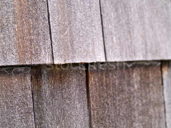 Wood Tile Wall on the Outside of a House Stock photo © Frankljr