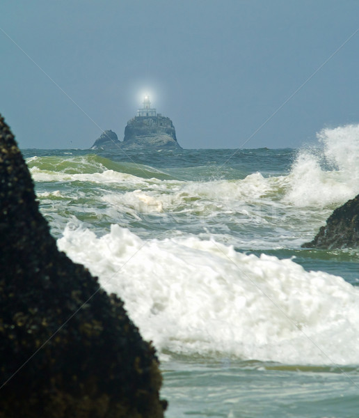 Schrecklich Leuchtturm Oregon Küste Licht Stock foto © Frankljr