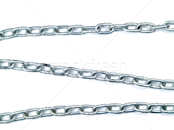 Steel Chain Isolated on a White Stock photo © Frankljr