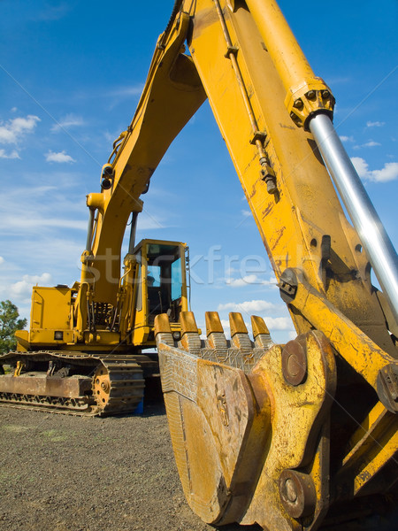 Heavy Duty Construction Equipment Parked at Worksite Stock photo © Frankljr