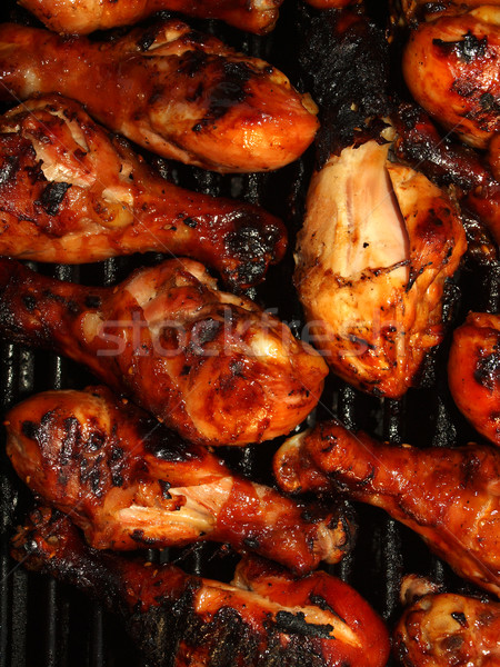 新鮮 烤雞肉 烹飪 燒烤 餐廳 雞 商業照片 © Frankljr