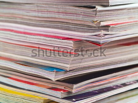 Magazines Unevenly Stacked Edge Focus Stock photo © Frankljr