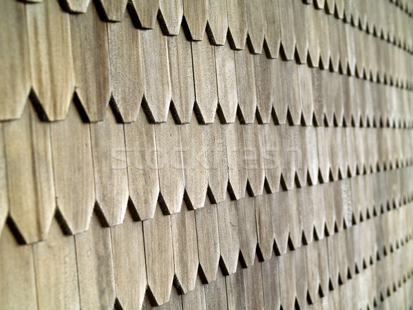 Wood Tile Wall on the Outside of a House Stock photo © Frankljr