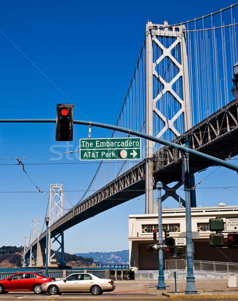 San Francisco Bay Bridge on a Clear Day with a Bright Blue Sky Stock photo © Frankljr