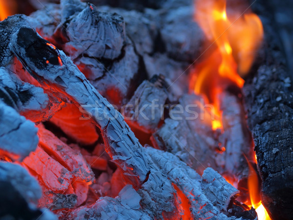 Vlammen textuur natuur rook hot Stockfoto © Frankljr