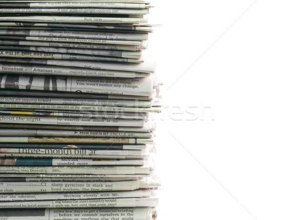 Old newspapers stacked from the top to bottom Stock photo © Frankljr