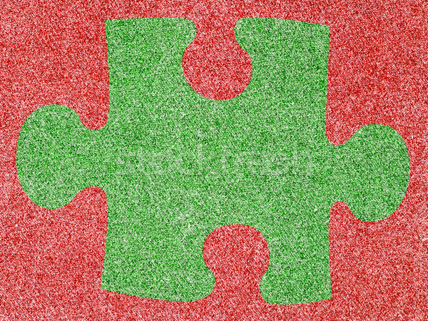 Denim tessuto Natale colori puzzle frame Foto d'archivio © Frankljr