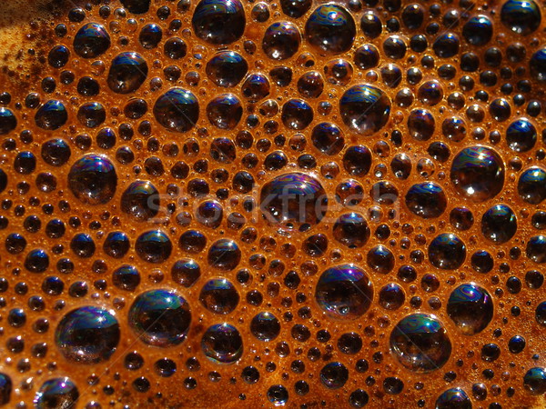 Café bubbles superfície fresco pote sol Foto stock © Frankljr