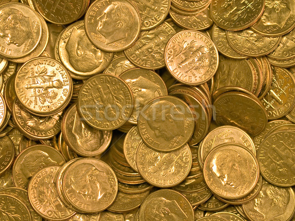Statele Unite monede bani fundal metal Imagine de stoc © Frankljr