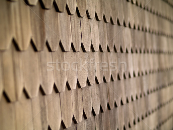 Wood Tile Wall on the Outside of a House Stock photo © Frankljr