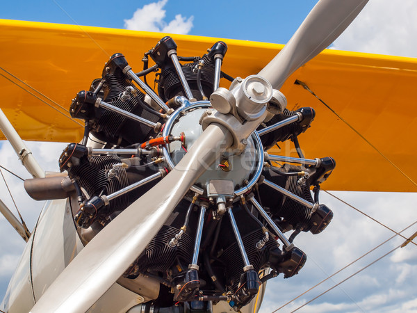 Hélice motor pormenor avião avião Foto stock © Frankljr