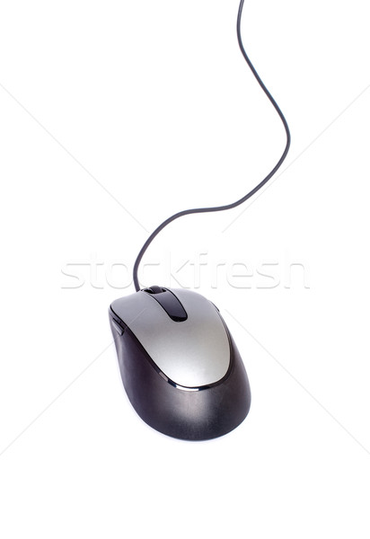 Une souris d'ordinateur câble isolé blanche ordinateur travaux [[stock_photo]] © franky242